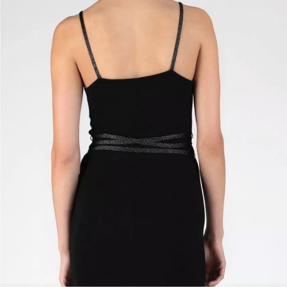 ATM Black Wrap Dress - Picture 4 of 12